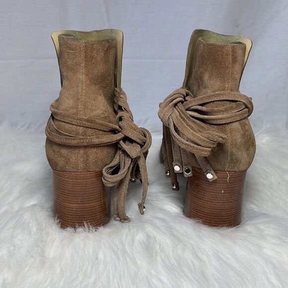 Rag & Bone Dahlia Tan Suede Booties Sz 36.5/US 6.5 - Picture 4 of 9